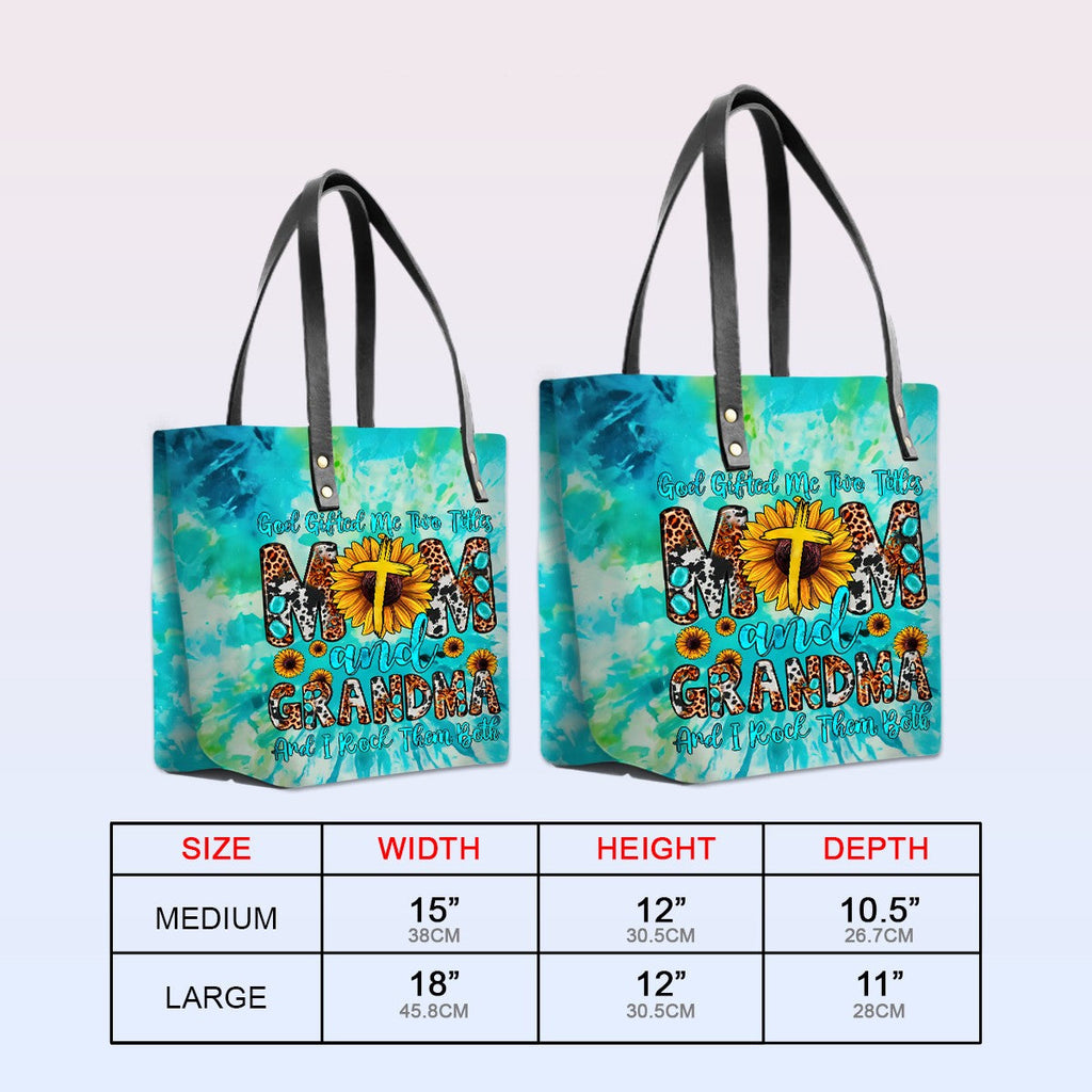 Personalized Bible Verse Leather Tote Bag