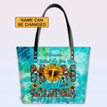 Personalized Bible Verse Leather Tote Bag