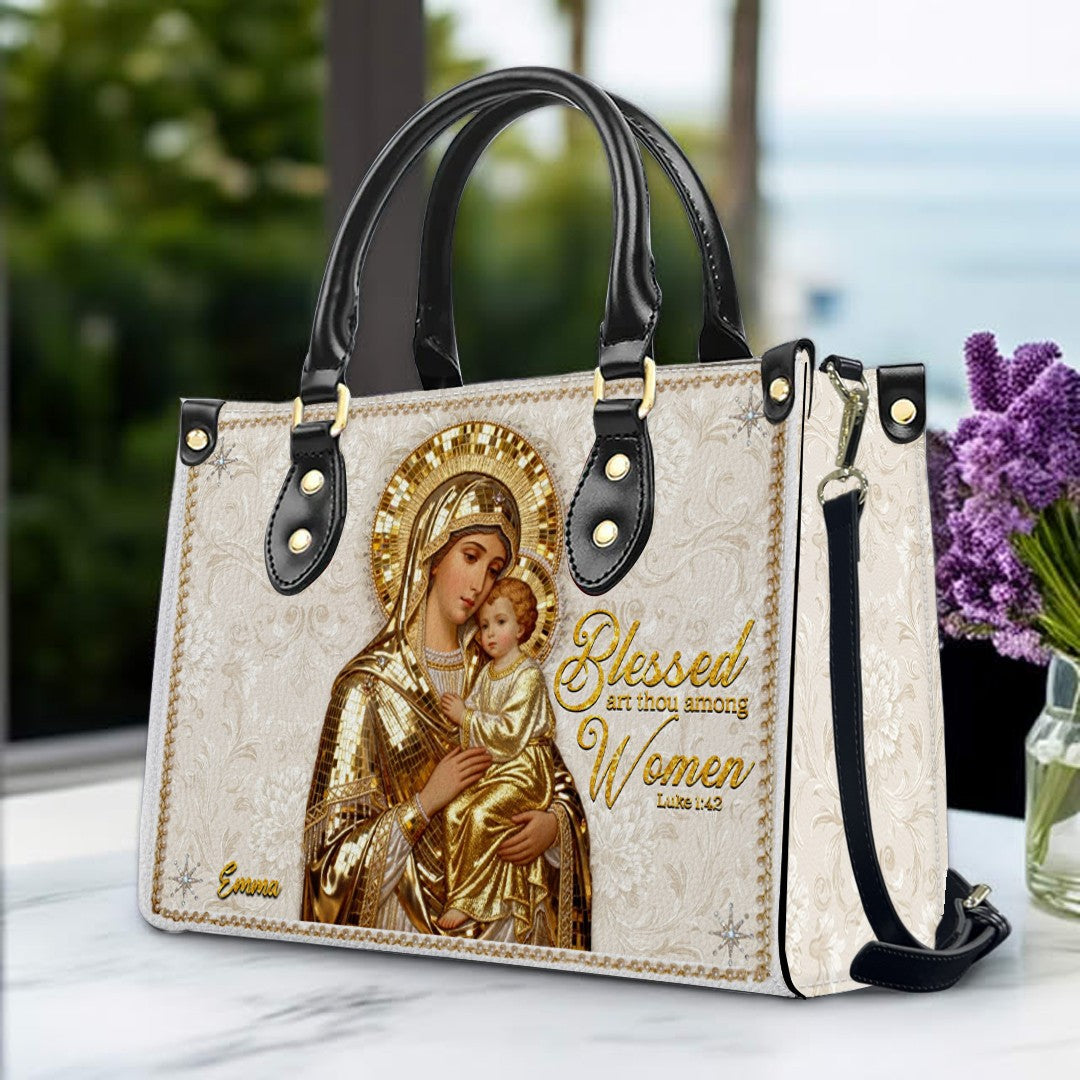 Personalized Christian Faith Leather Handbag