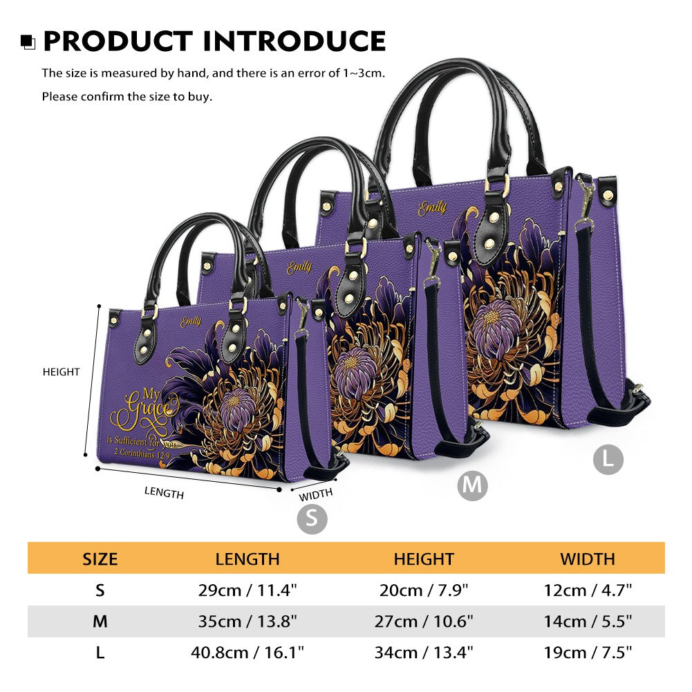 Personalized Bible Verse Leather Handbag