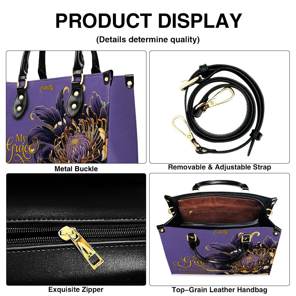 Personalized Bible Verse Leather Handbag