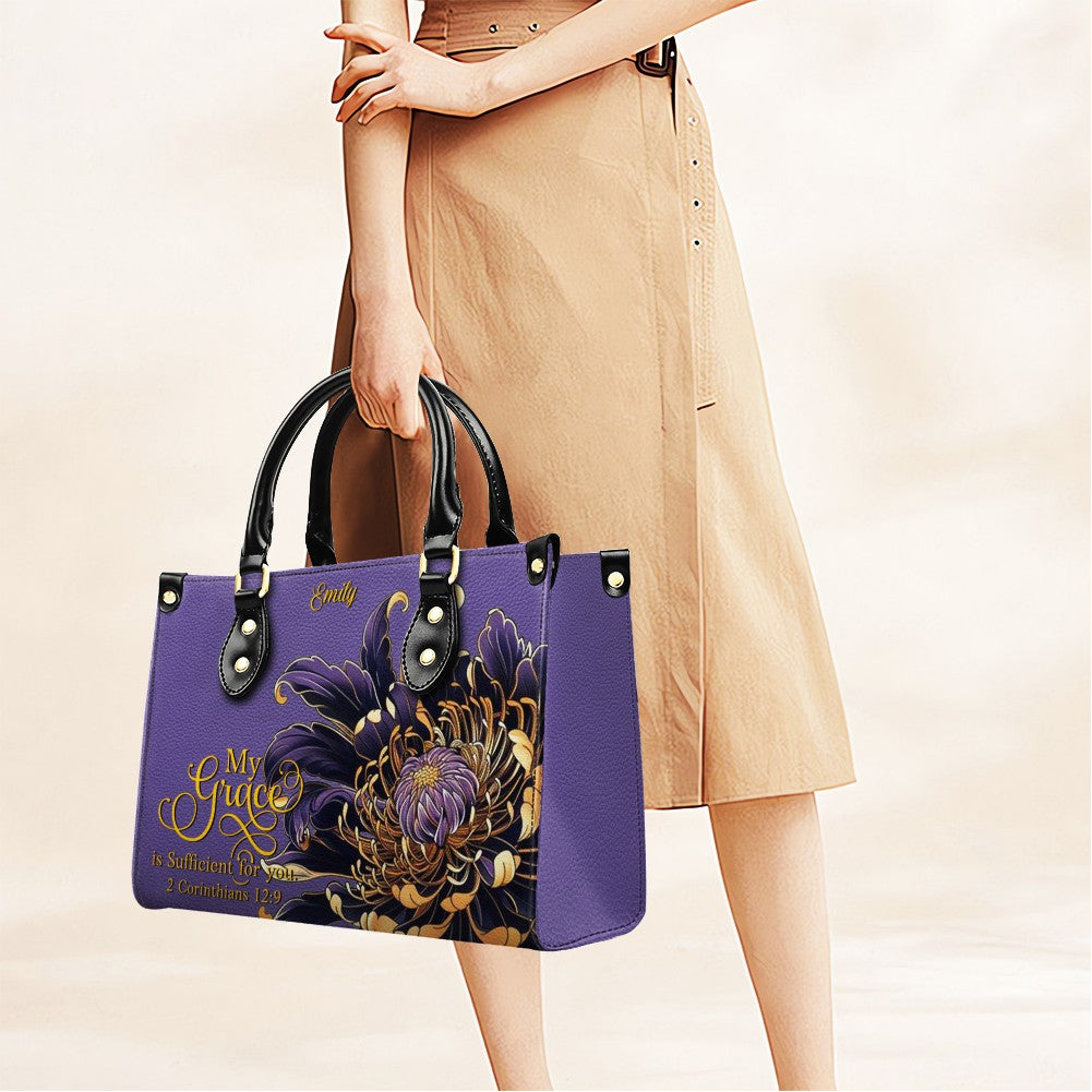 Personalized Bible Verse Leather Handbag