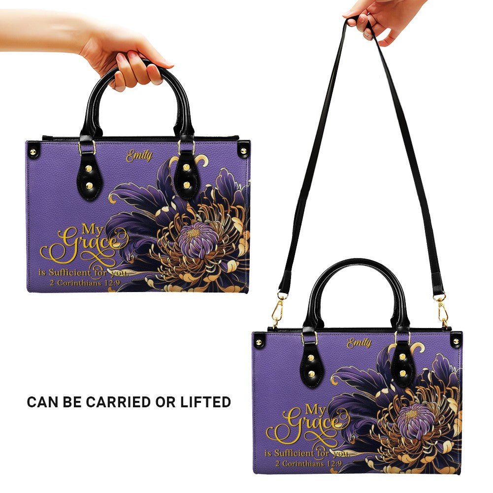 Personalized Bible Verse Leather Handbag