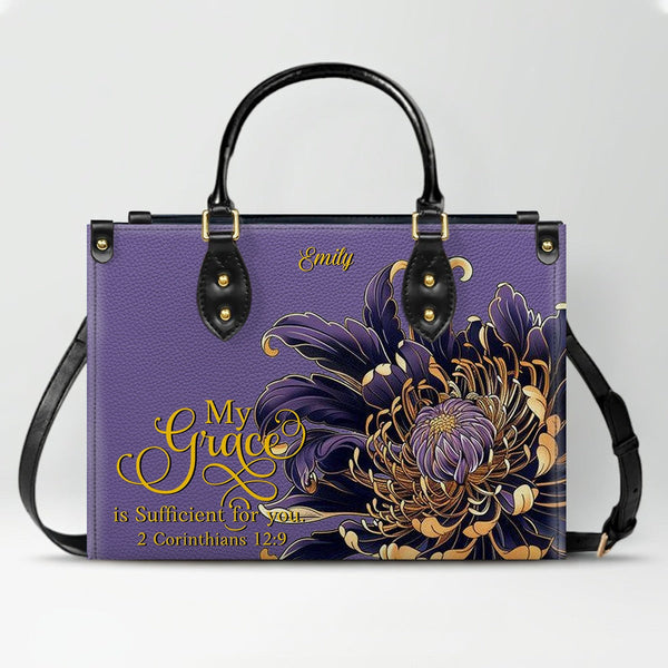 Personalized Bible Verse Leather Handbag