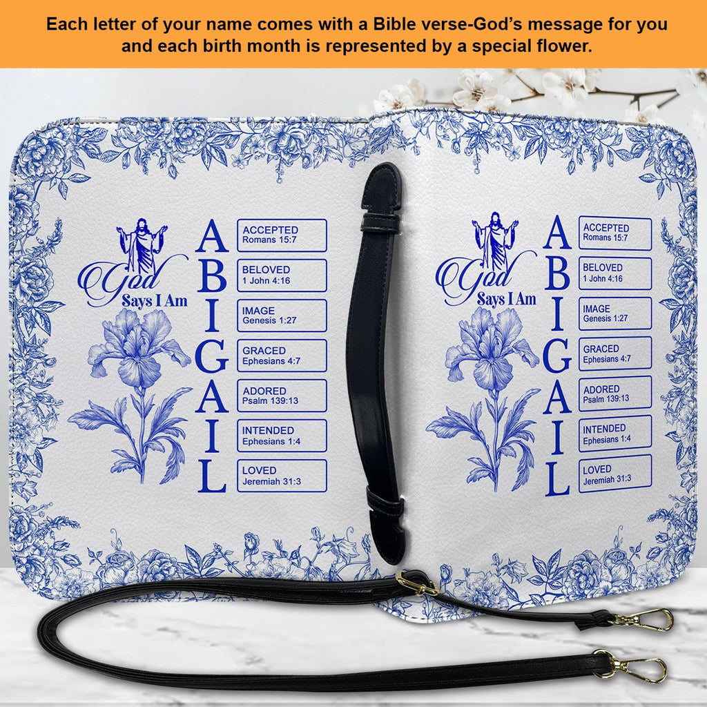 Personalized Name & Birth Flower Bible Cover