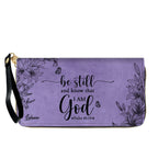 Personalized Purple Bible Verse Leather Handbag