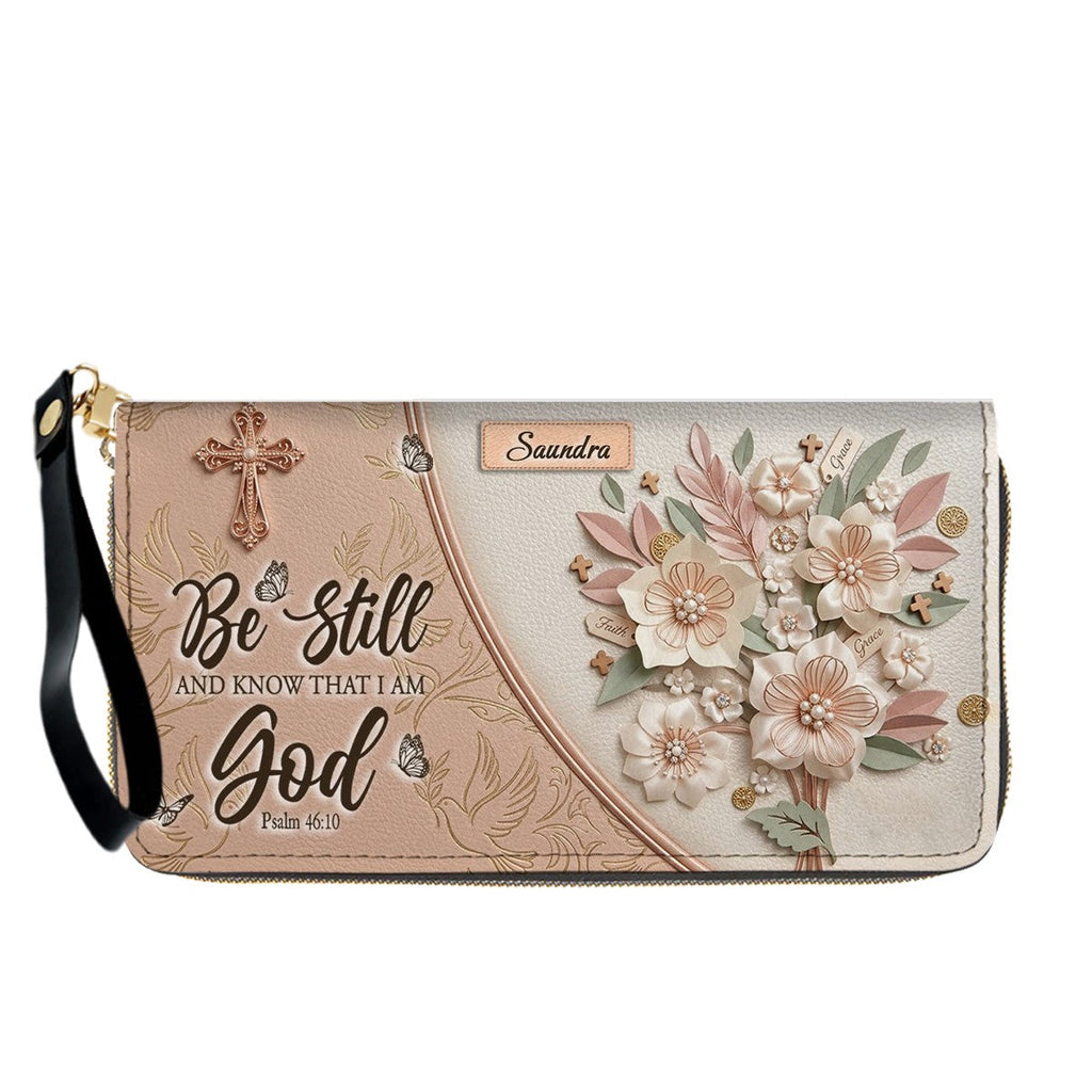 Personalized Beige Cross Handbag & Wallet Set
