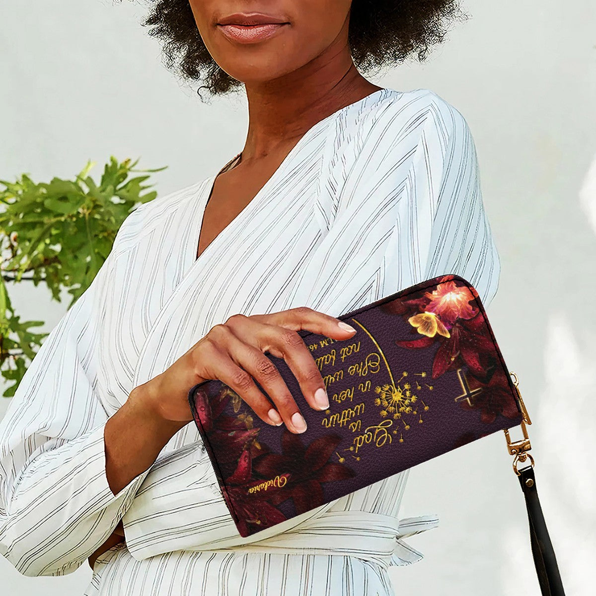 Personalized Bible Verse Leather Handbag Set