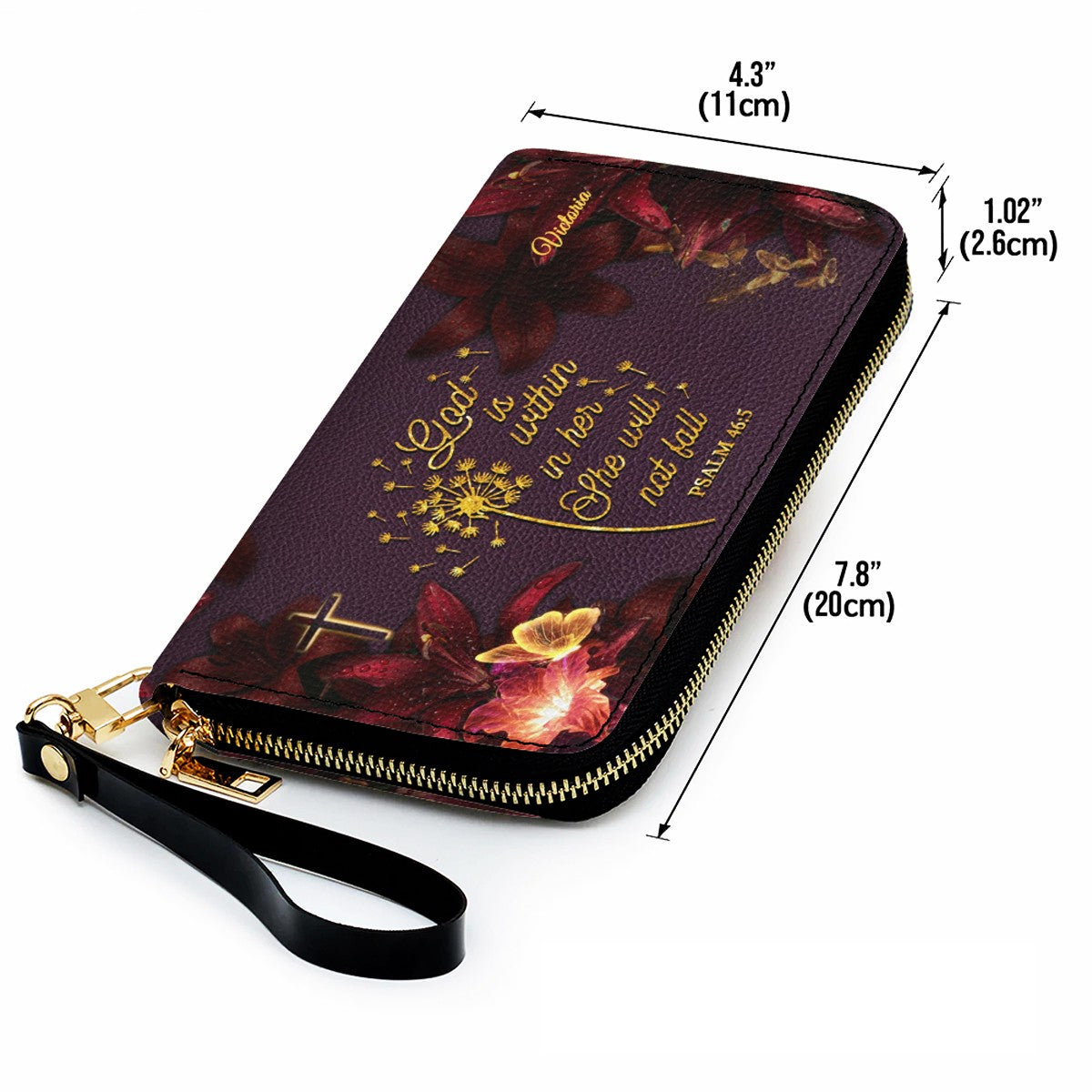 Personalized Bible Verse Leather Handbag Set