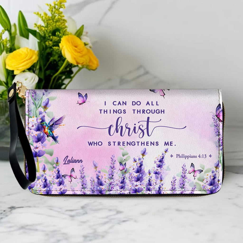 Custom Christian Leather Handbag & Matching Wallet