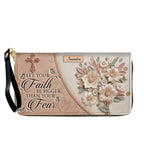 Personalized Beige Cross Handbag & Wallet Set