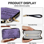 Personalized Purple Bible Verse Leather Handbag