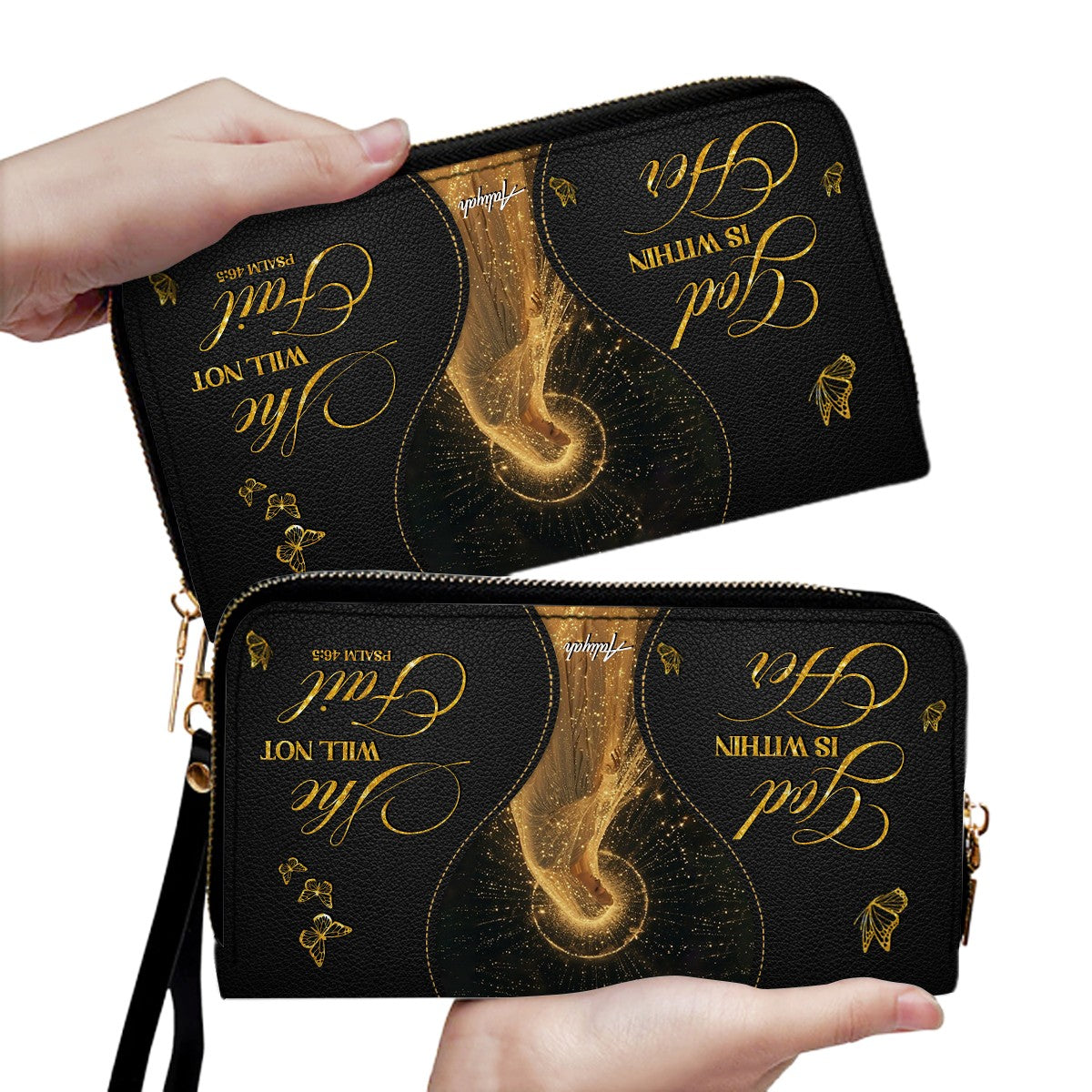Personalized Christian Leather Handbag & Wallet Set