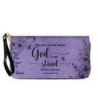 Personalized Purple Bible Verse Leather Handbag