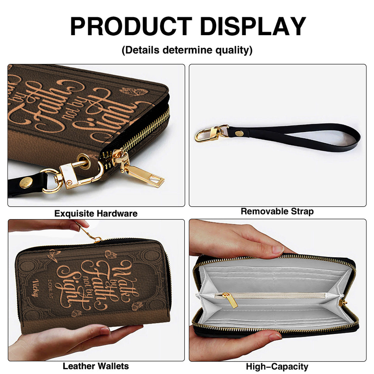 Custom Scripture Leather Tote & Wallet Set
