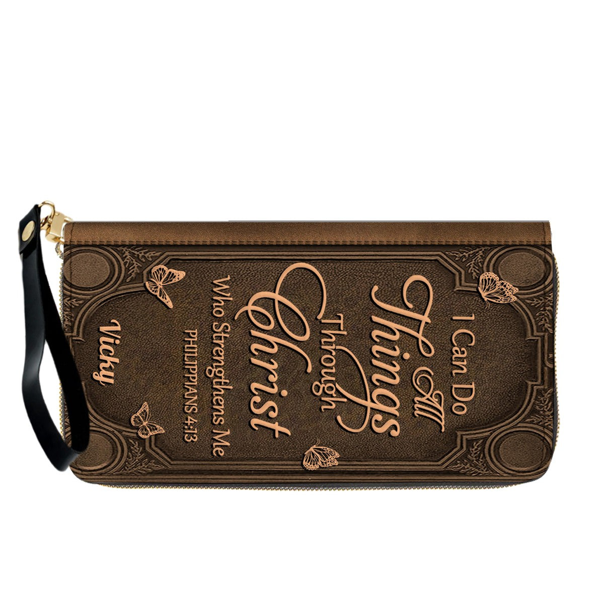"I Can Do All Things" Personalized Leather Bag Set