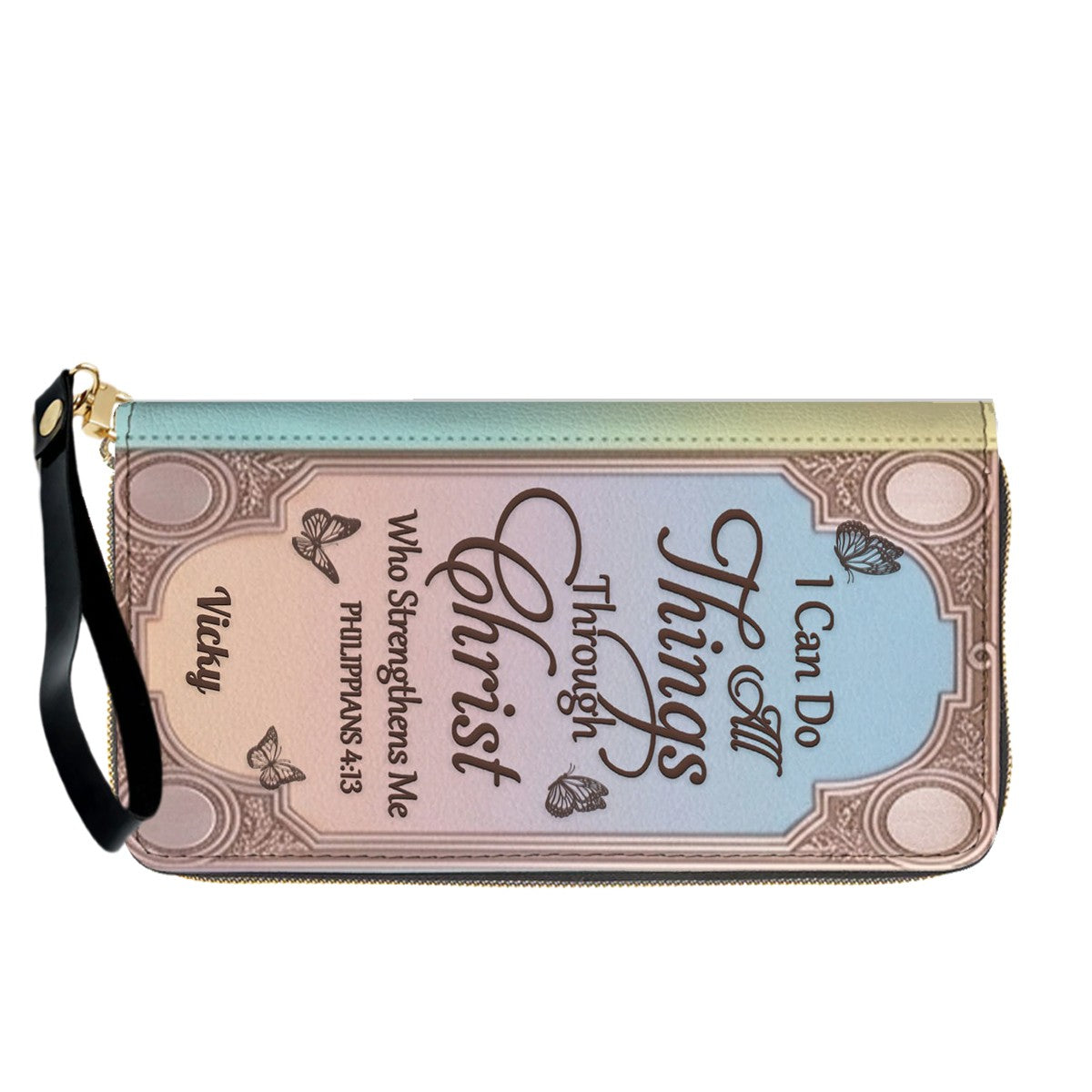"I Can Do All Things" Personalized Leather Bag Set