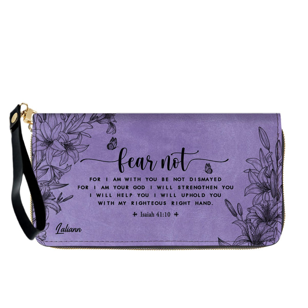 Personalized Purple Bible Verse Leather Handbag