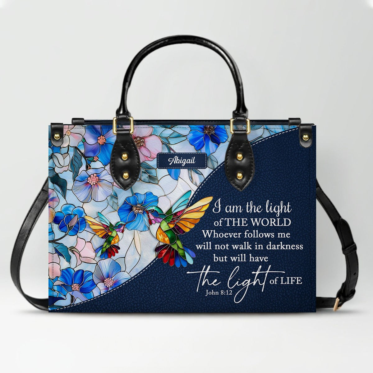 Personalized Bible Verse Leather Handbag