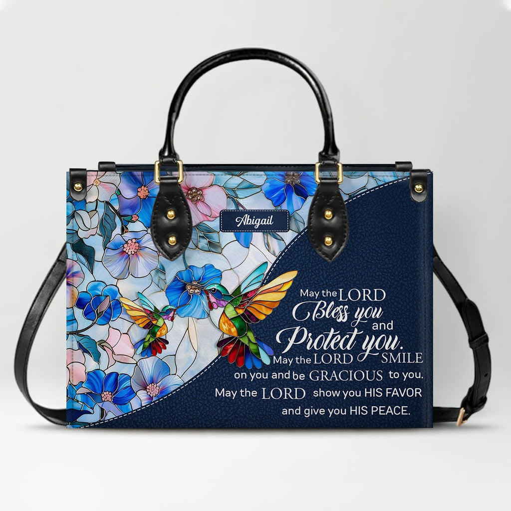 Personalized Bible Verse Mosaic Leather Handbag