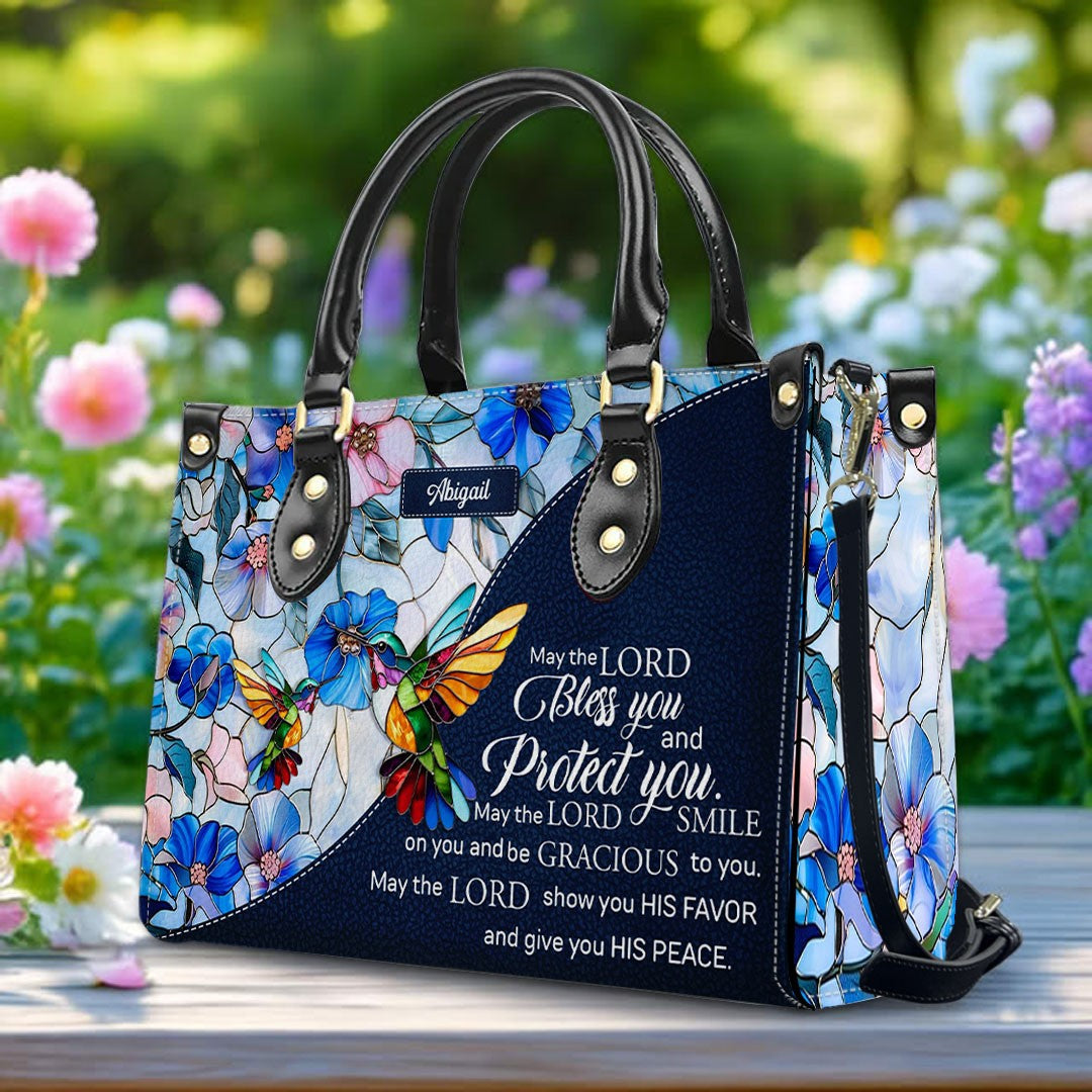Personalized Bible Verse Mosaic Leather Handbag