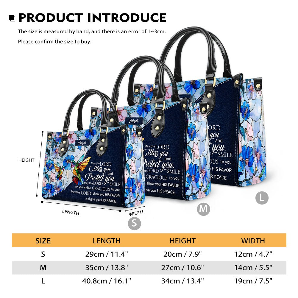 Personalized Bible Verse Mosaic Leather Handbag