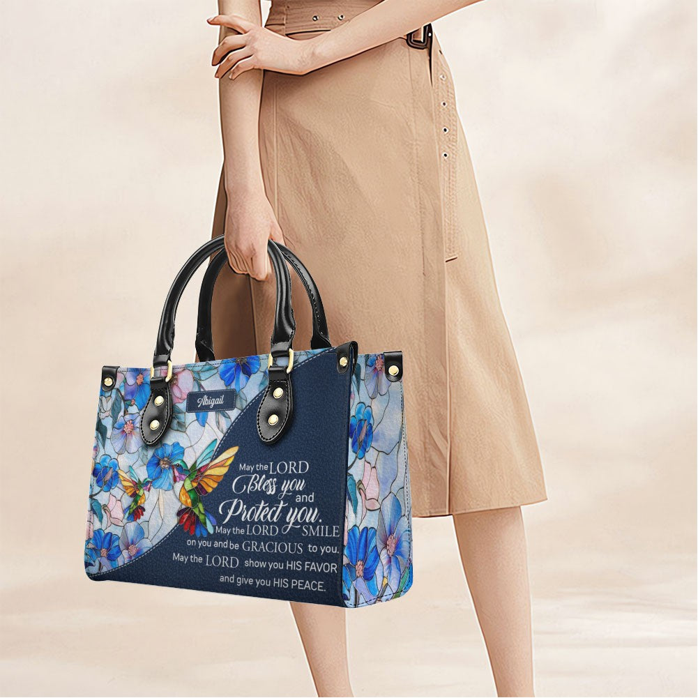 Personalized Bible Verse Mosaic Leather Handbag