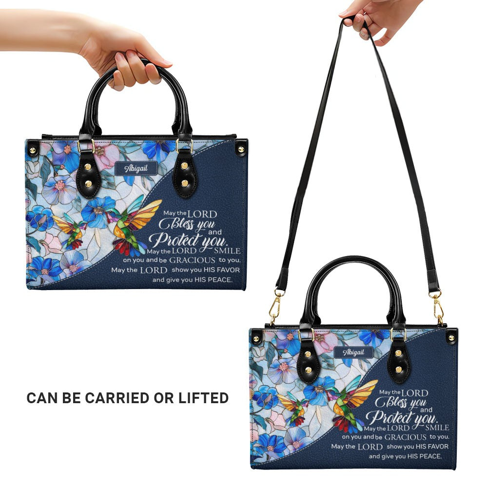 Personalized Bible Verse Mosaic Leather Handbag