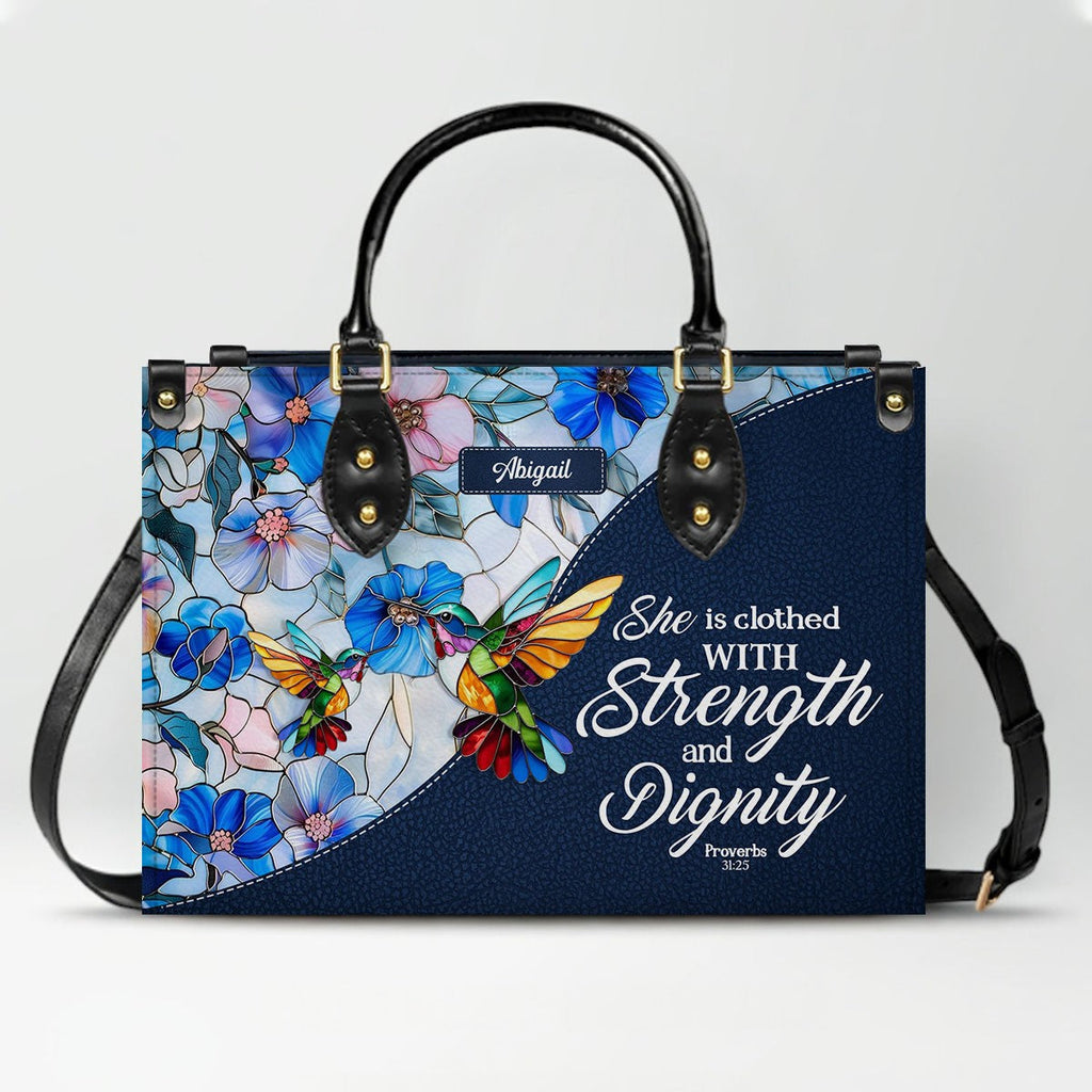 Personalized Bible Verse Leather Handbag