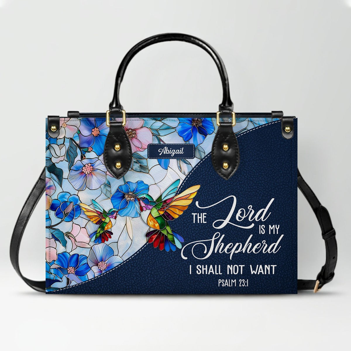 Personalized Bible Verse Leather Handbag
