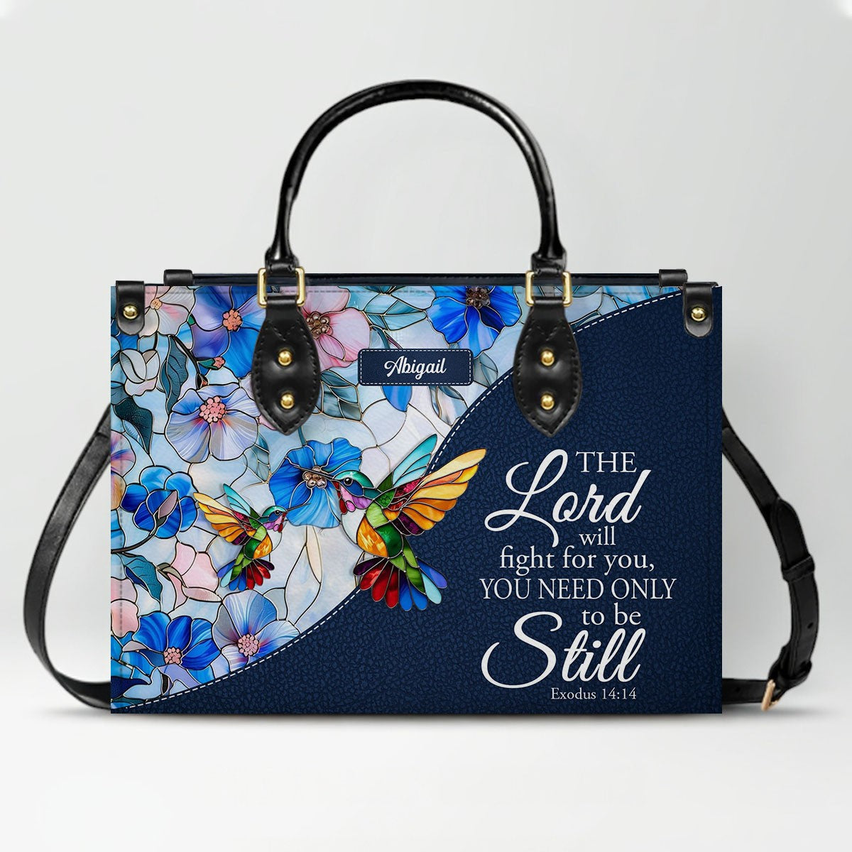 Personalized Bible Verse Leather Handbag