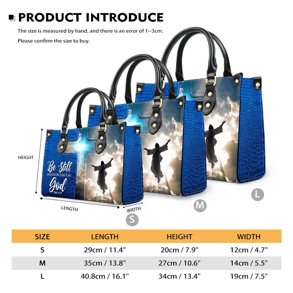 Personalized Christian Leather Tote Handbag