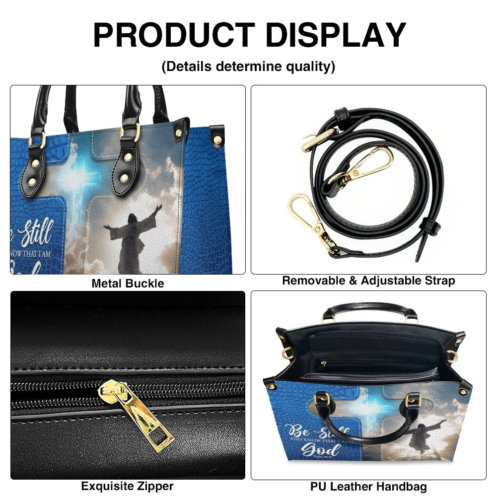 Personalized Christian Leather Tote Handbag