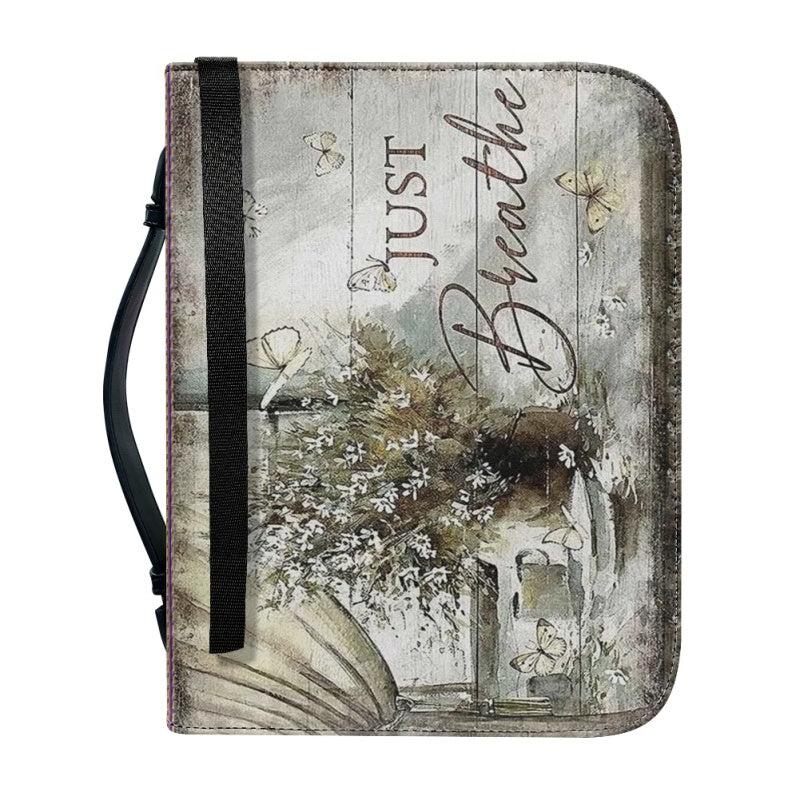 Personalized Just Breathe Butterfly Bible Cover