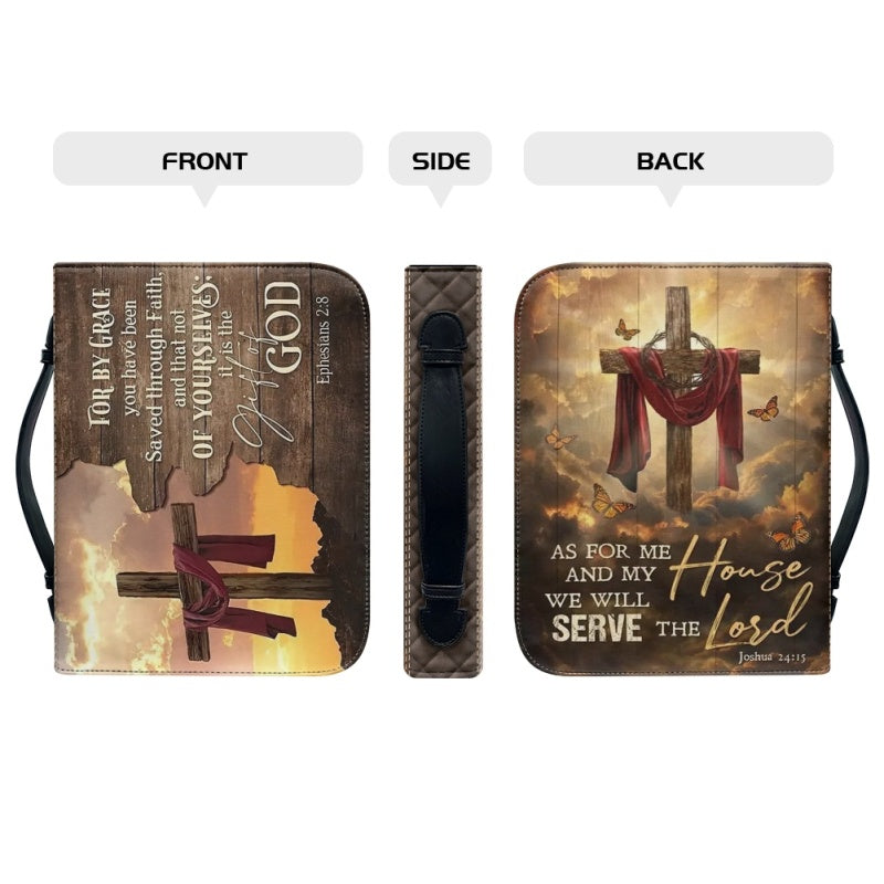 Personalized For By Grace Cross Bible Cover