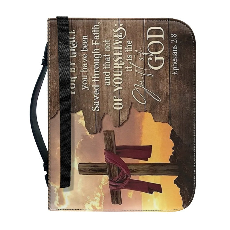Personalized For By Grace Cross Bible Cover