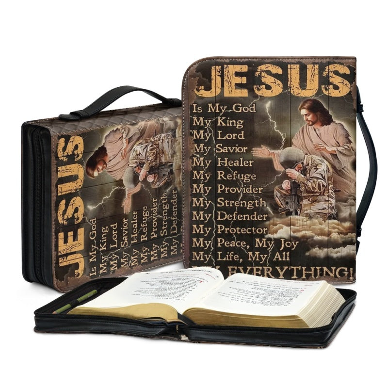 Personalized Jesus Is My God Lion Bible Cover
