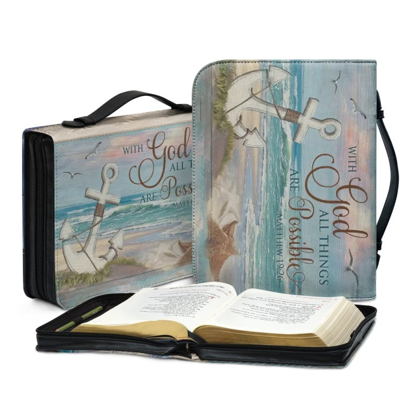 With God All Things Personalized Bible Cover