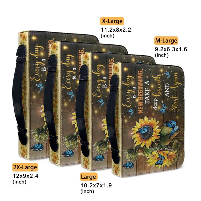 Personalized Sunflower Butterfly Bible Cover