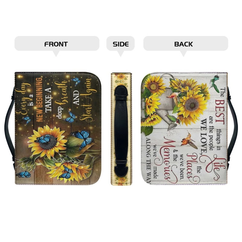 Personalized Sunflower Butterfly Bible Cover