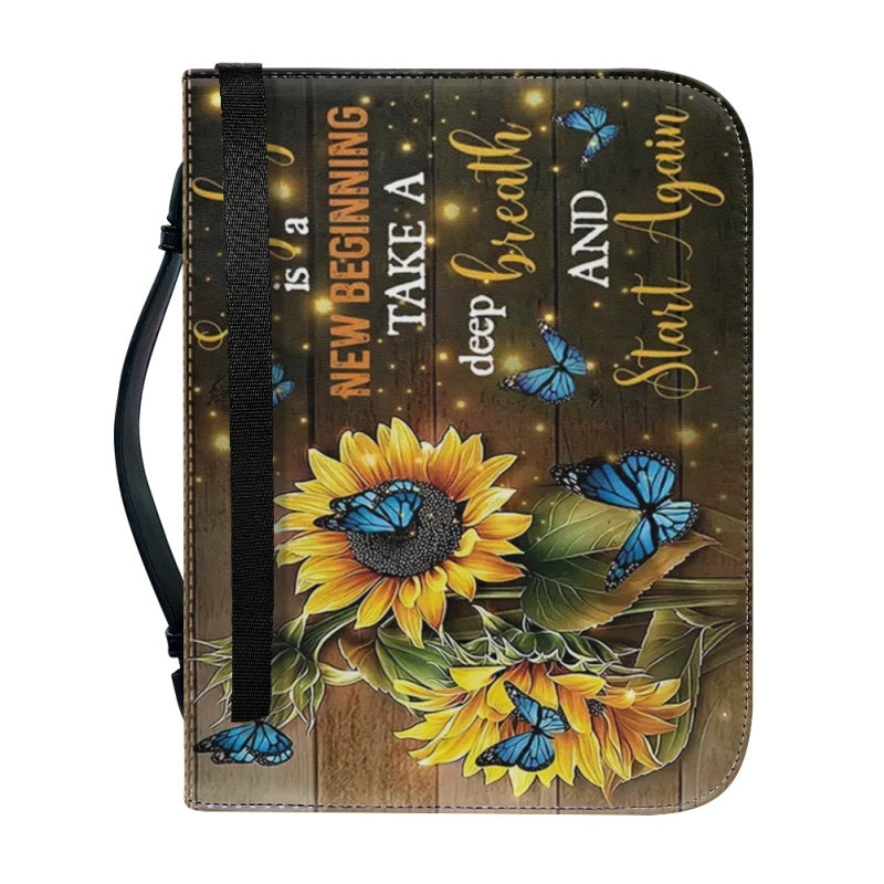 Personalized Sunflower Butterfly Bible Cover