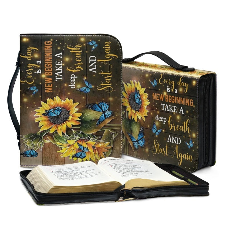 Personalized Sunflower Butterfly Bible Cover