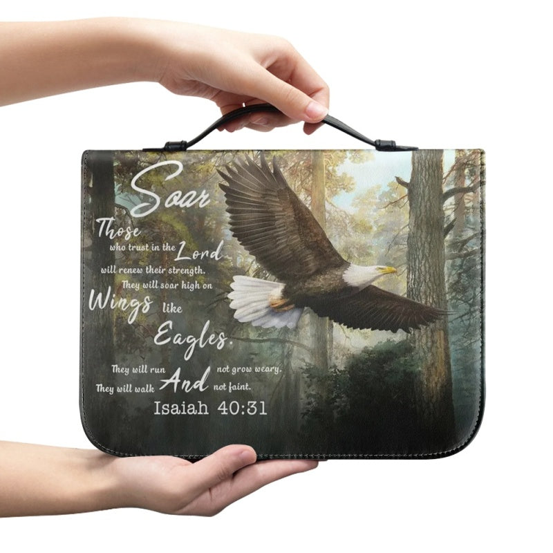 Personalized Eagle & Lion Isaiah 40:31 Bible Cover
