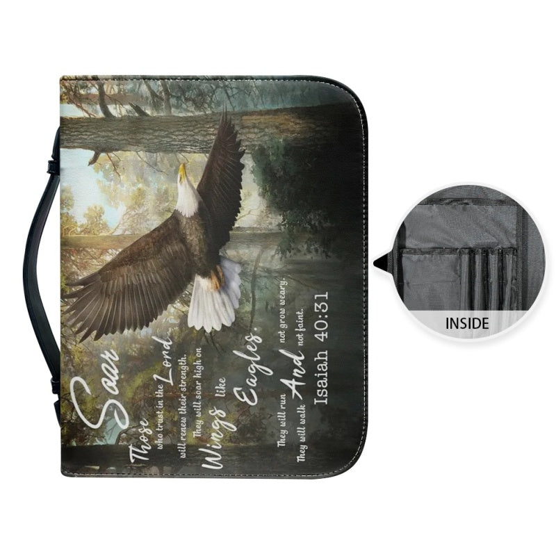 Personalized Eagle & Lion Isaiah 40:31 Bible Cover