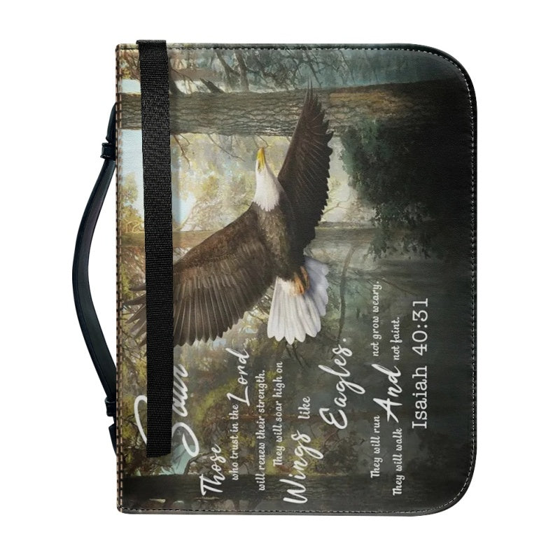 Personalized Eagle & Lion Isaiah 40:31 Bible Cover