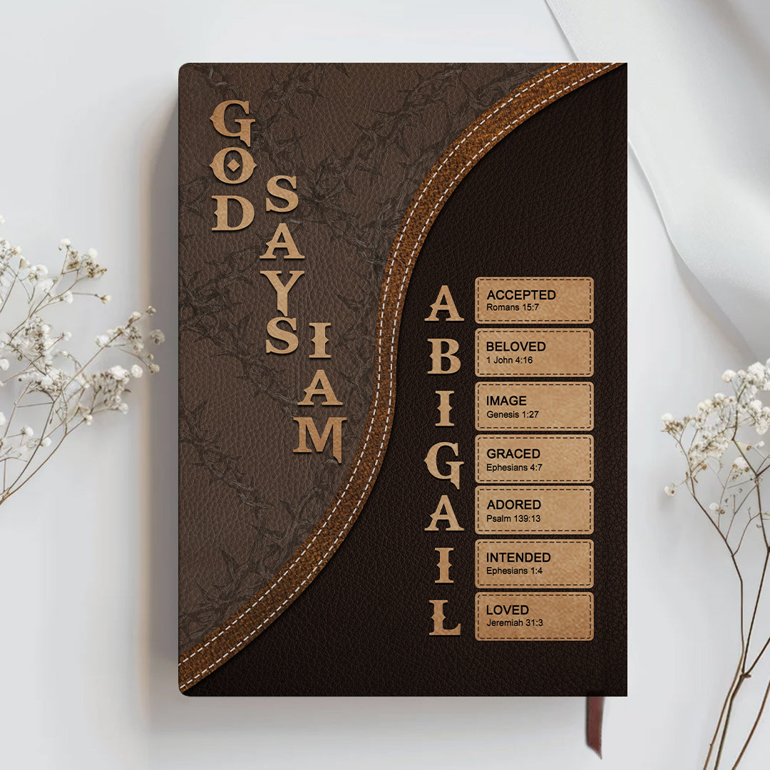 Personalized "Warrior Of God" Leather Prayer Journal