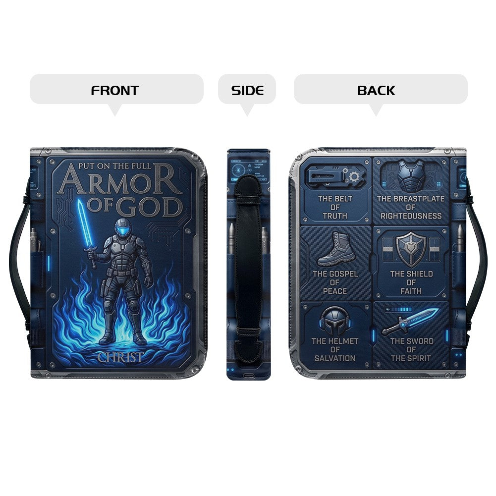Personalized Armor of God Leather Bible Cover