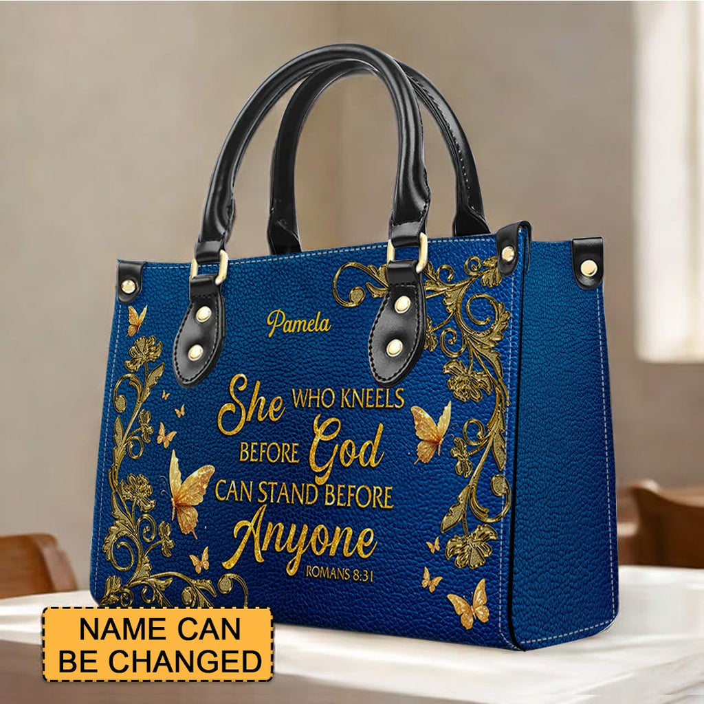 Personalized Bible Verse Leather Handbag