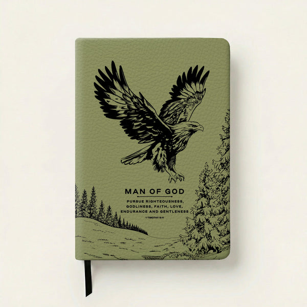 Soar 1 Timothy 6:11 Leather Prayer Journal