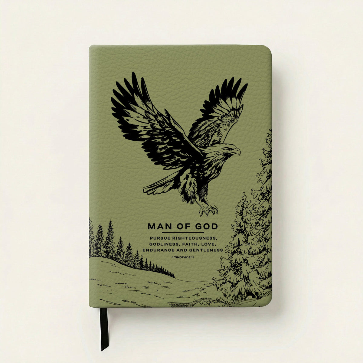Soar 1 Timothy 6:11 Leather Prayer Journal